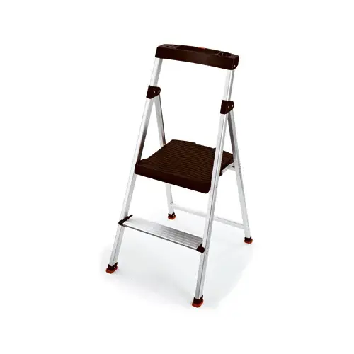 Step Stool, 2-Step, Aluminum