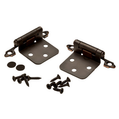 Liberty Hardware H0103BC-VBC-CP Overlay Hinge, Self-Closing, Bronze/Copper - pair