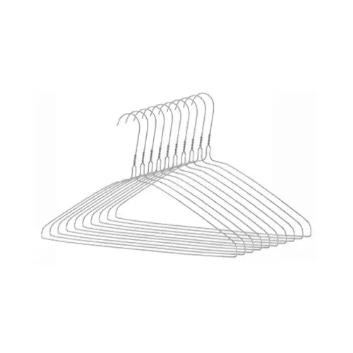 Clothes Hangers, Chrome - pack of 10
