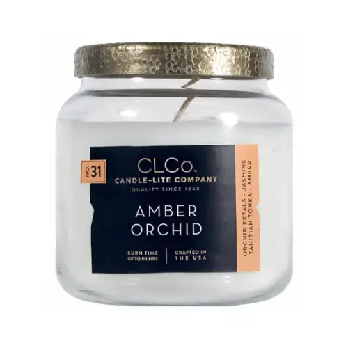 Scented Candle, Amber Orchid, 14-oz.