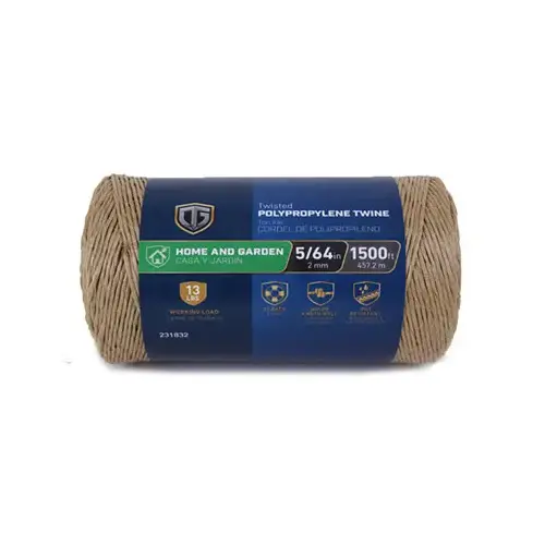 Polypropylene Twine, Brown, 1500-Ft. Polypropylene Twine, Brown, 1500-Ft.