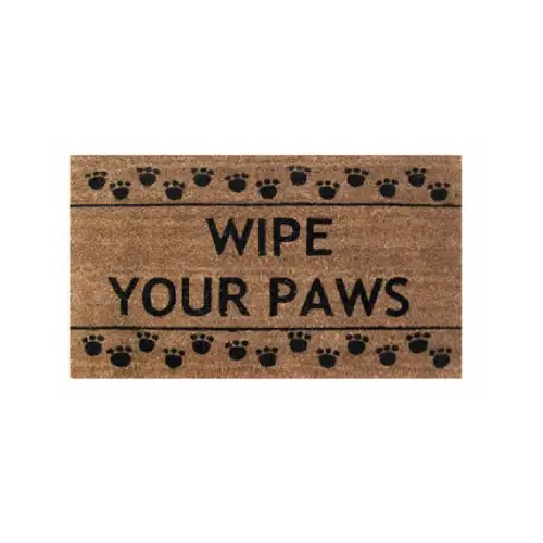 Coir Door Mat, Wipe Your Paws, 18 x 30-In. Coir Door Mat, Wipe Your Paws, 18 x 30-In.
