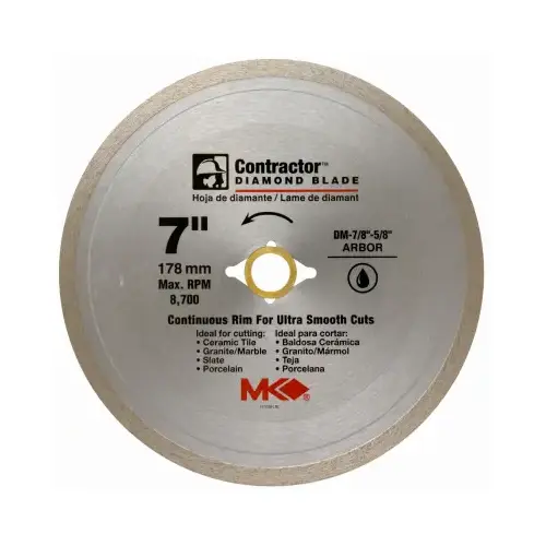 Circular Saw Blade, Wet Tile, 7--In. Circular Saw Blade, Wet Tile, 7--In.