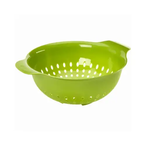 Colander, Heavy-Duty Plastic, 6-Qt. Green