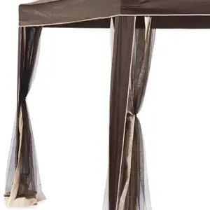 Four Seasons Courtyard A101000600 Weist Gazebo With Canopy & Netting, 10 x 10-Ft. Gray