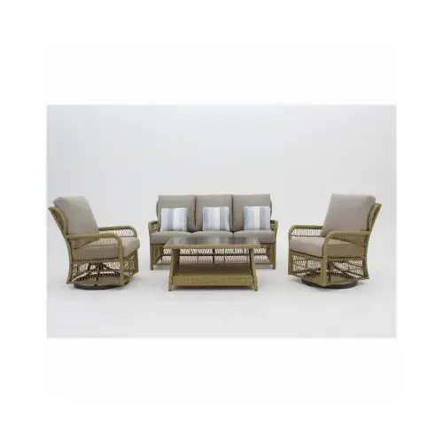 Positano Wicker Coffee Table, Steel Frame, 26 x 40-In.