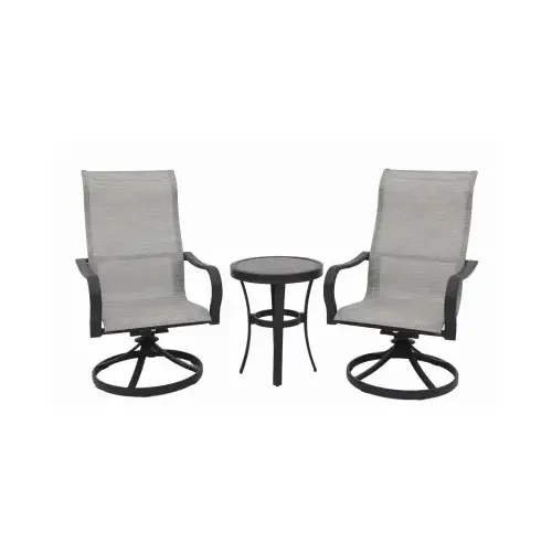 Palermo 3-Pc. Aluminum Bistro Set, Swivel Rockers + 20-In. Table Palermo 3-Pc. Aluminum Bistro Set, Swivel Rockers + 20-In. Table