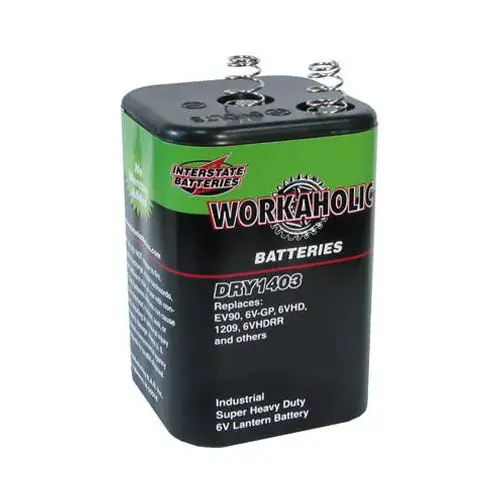 Heavy Duty Lantern Battery, Spring Top, 6-Volt