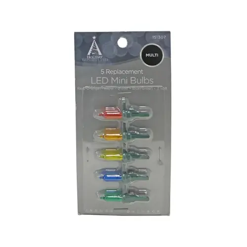 Mini Christmas Lights LED Replacement Bulb, Multi-Color - pack of 5 Mini Christmas Lights LED Replacement Bulb, Multi-Color - pack of 5