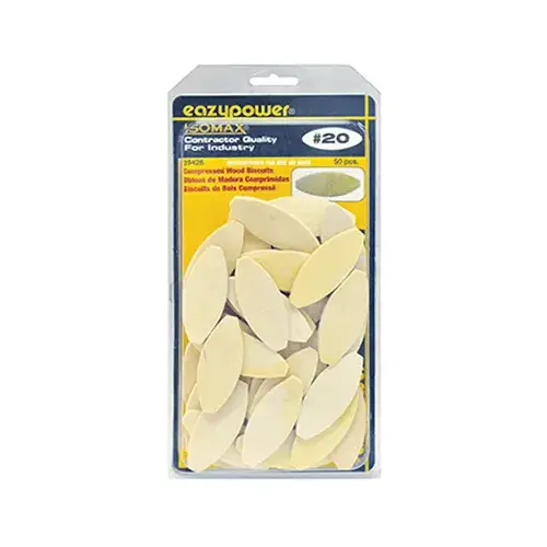 Compressed Wood Biscuits for All Plate Joiners, #20 - pack of 50 Compressed Wood Biscuits for All Plate Joiners, #20 - pack of 50