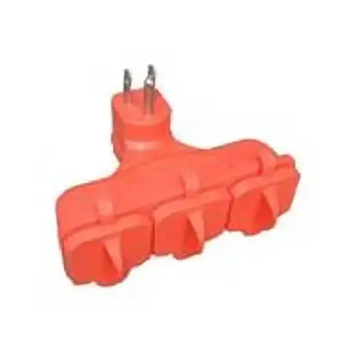 3-Outlet Adapter, Orange 3-Outlet Adapter, Orange