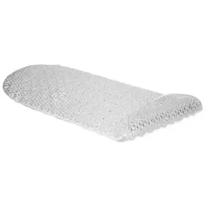 KITTRICH CORP. BMAT-C4J02-04 Bath Mat, Bubble, Clear Rubber, 15 x 34-1/2-In.