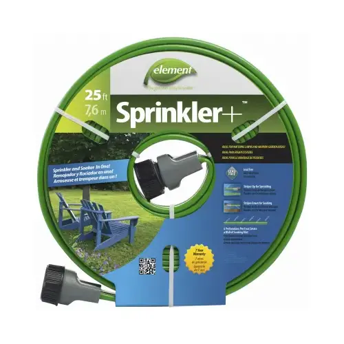 ELTECV025 Sprinkler Hose, 25 ft L, Rubber, Black