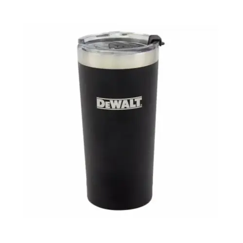 Logo Travel Tumbler, Insulated Black Stainless Steel, 20 oz. Logo Travel Tumbler, Insulated Black Stainless Steel, 20 oz.