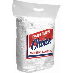 INTEX SUPPLY CO 6414-BL05-10D-PC #5 White Cotton Knit Rags, 4-Lb.