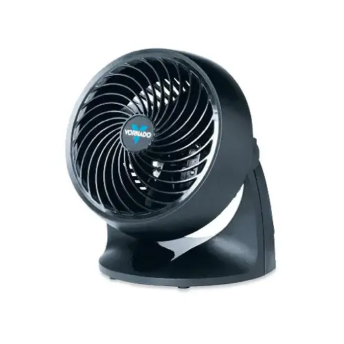 Small Air Circulator, 120 V, 7.17 in Dia Blade, 3-Speed, 1150 to 2225 rpm Speed, Black