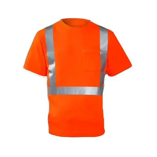 Hi-Viz T-Shirt, ANSI 107 Class 2, Orange, XXL Hi-Viz T-Shirt, ANSI 107 Class 2, Orange, XXL
