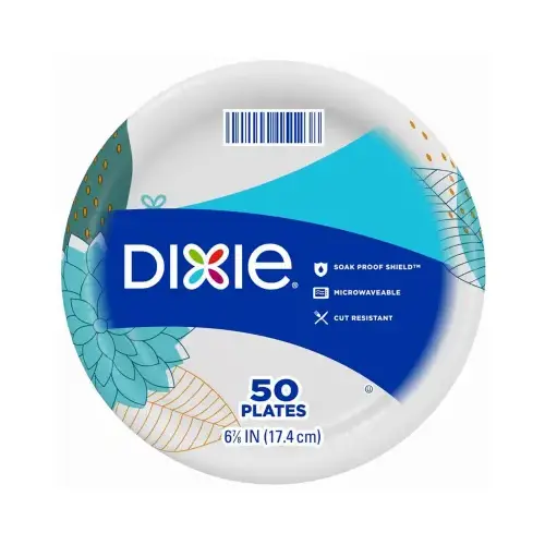 Paper Plates, Soak-Proof, 6-In - pack of 50 Paper Plates, Soak-Proof, 6-In - pack of 50