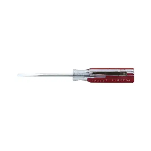 Round Slotted Cabinet Screwdriver, 1/8 x 2.25 In.