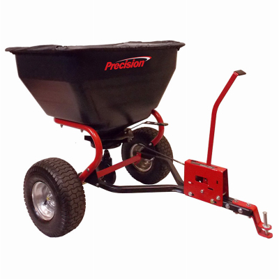 Precision Products TBS7019 ATV 200 Lb. Capacity Tow Behind Broadcast Spreader with Cover