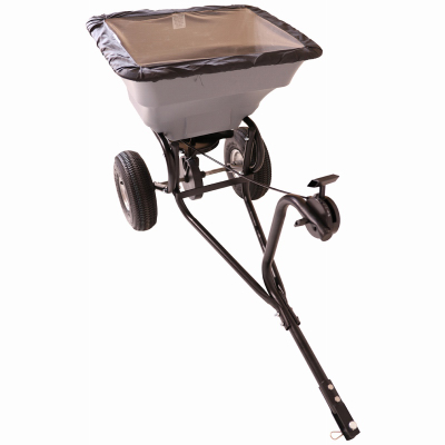 Precision Products TBS4000PRCGY 75 Lb. Self-Lubricating Tow Broadcast Spreader with Cover