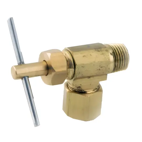 Needle Valve, 90-Degree, 1/4-In. Compression x 1/8-In. MIP Needle Valve, 90-Degree, 1/4-In. Compression x 1/8-In. MIP
