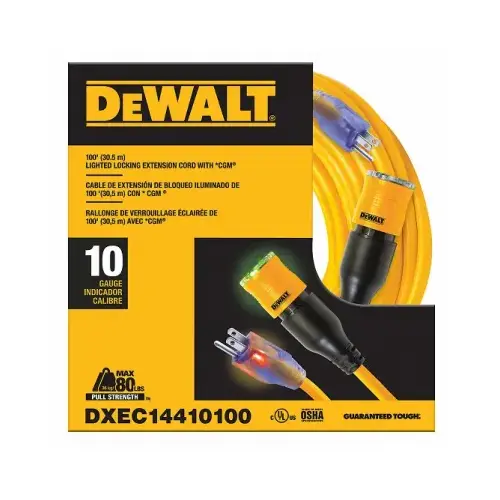 100 ft 10/3 SJTW Locking Lighted Extension Cord 100 ft 10/3 SJTW Locking Lighted Extension Cord