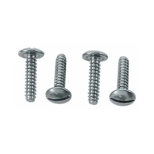 License Plate Fastener, Self-Threading, Stainless Steel - pack of 4 Chrome License Plate Fastener, Self-Threading, Stainless Steel - pack of 4 Chrome