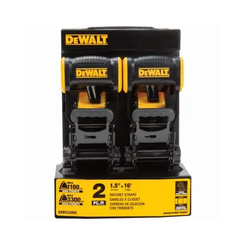 Ratchet Tie-Down Strap, 1.5 In. x 16 Ft pair Ratchet Tie-Down Strap, 1.5 In. x 16 Ft pair