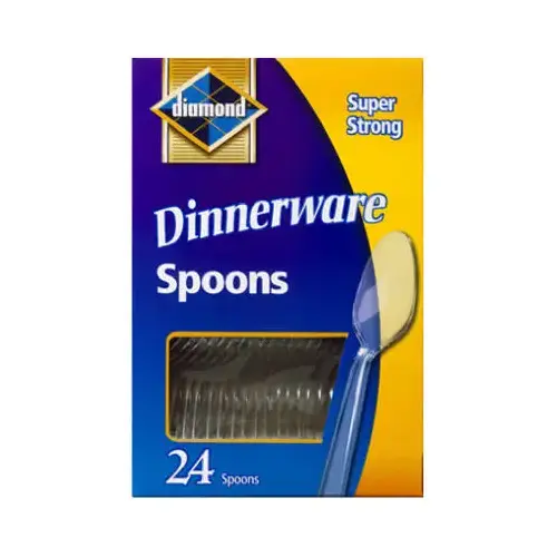 24-Count Clear Plastic Heavyweight Spoons