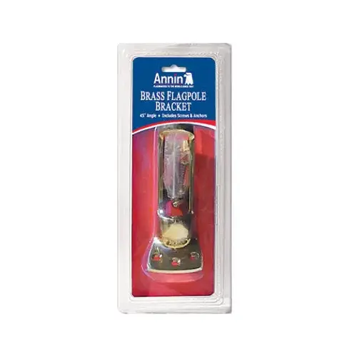 Flag Pole Bracket, Brass, 1-In. Flag Pole Bracket, Brass, 1-In.