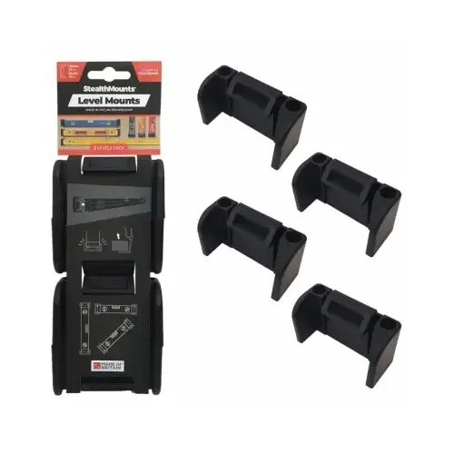 Universal Tool Bench Level Mounts - pack of 6 Black