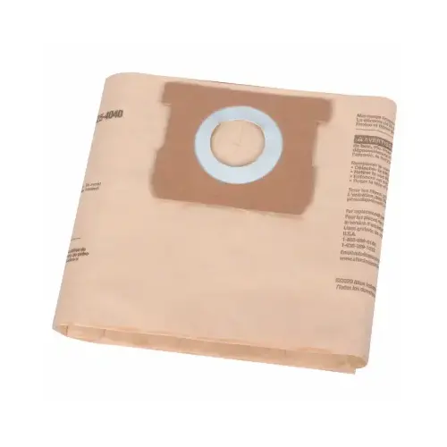 Dust Bags for 4 Gallon Wet/Dry Vacs pack of 3