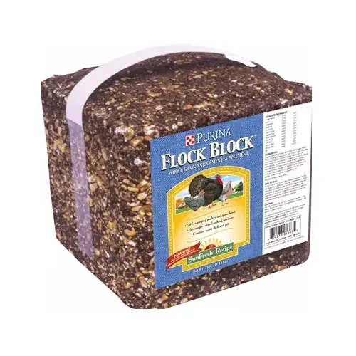 Flock Block Poultry Supplement, Whole GraIn. 25-Lbs. Flock Block Poultry Supplement, Whole GraIn. 25-Lbs.