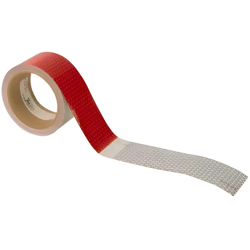 Reflextive Tape, 2 x 18-In. x 30-Ft. Red & White