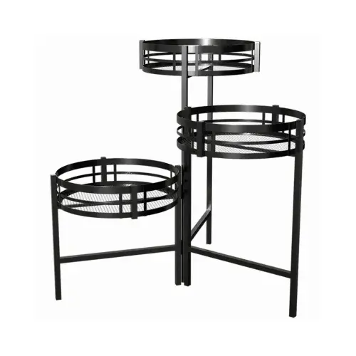 Mission 3-Tier Folding Plant Stand, Black, 10 x 10 x 21-In. Mission 3-Tier Folding Plant Stand, Black, 10 x 10 x 21-In.