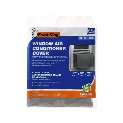 Air Conditioner Cover, 18 in L, 27 in W, 6 mil Thick Material, Polyethylene Air Conditioner Cover, 18 in L, 27 in W, 6 mil Thick Material, Polyethylene