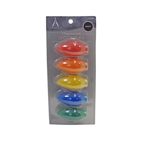 Christmas Lights LED Replacement Bulb, C9, Multi-Color Ceramic - pack of 5 Christmas Lights LED Replacement Bulb, C9, Multi-Color Ceramic - pack of 5
