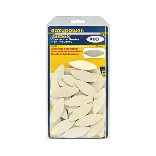 Plate Joiner Wood Biscuits, #10 - pack of 50 Plate Joiner Wood Biscuits, #10 - pack of 50