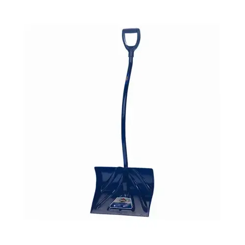 Snow Shovel, 18 in W Blade, 18 in L Blade, Poly Blade, Aluminum Handle, 53-1/2 in OAL Snow Shovel, 18 in W Blade, 18 in L Blade, Poly Blade, Aluminum Handle, 53-1/2 in OAL