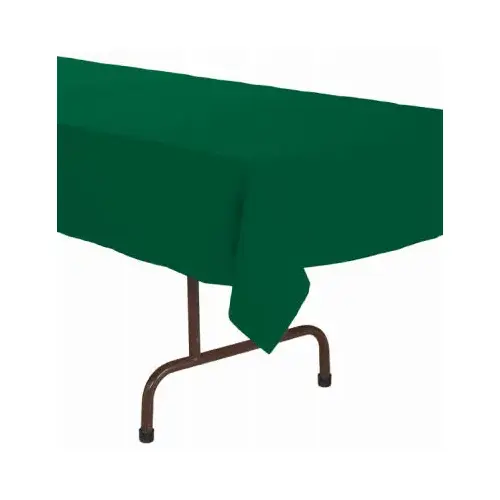 Paper/Poly Table Cover, Hunter Green, 54 x 108 In. Paper/Poly Table Cover, Hunter Green, 54 x 108 In.