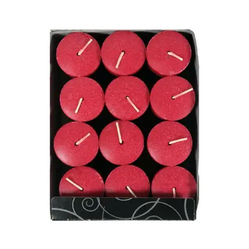 1276021 Scented Votive Candle, Apple Cinnamon Crisp Fragrance, Crimson Candle, 10 to 12 hr Burning - pack of 12