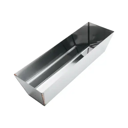 Mud Pan, Contoured Stainless Steel, 12-In.