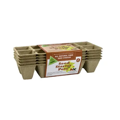 10-Pot Square Peat Fiber Strips, 5-Strip Pk.