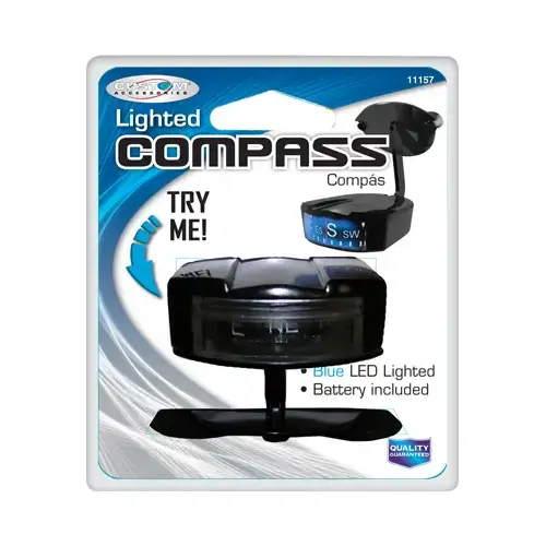 Car Compass, Lighted, Suction - pack of 2 Car Compass, Lighted, Suction - pack of 2