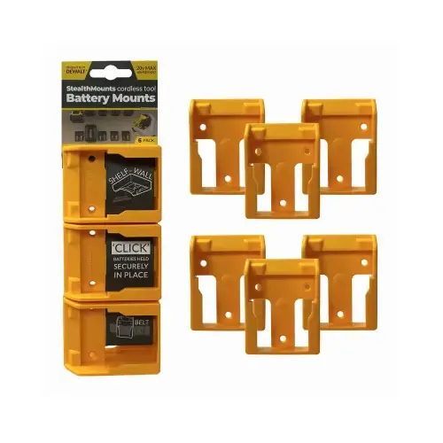 Holder Dewault 20v MAX Yellow ABS Battery Mounts Yellow Holder Dewault 20v MAX Yellow ABS Battery Mounts Yellow