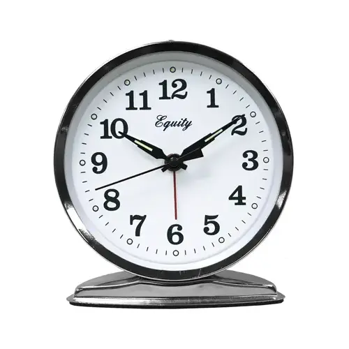 Equity Wind-Up Alarm Clock, Loud Bell, Chrome