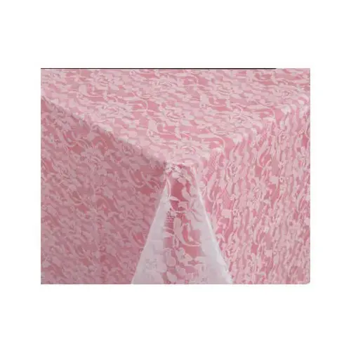 Plastic Table Cover, White, 54 x 108 In. Plastic Table Cover, White, 54 x 108 In.