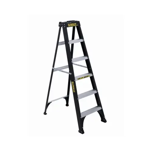 Step Ladder, 5-Step, 250 lb, Type I Duty Rating, 3-3/4 in D Step, Fiberglass Step Ladder, 5-Step, 250 lb, Type I Duty Rating, 3-3/4 in D Step, Fiberglass