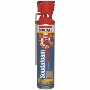 SOUDAL USA 124451 SoudaFoam Gap Fill Foam, High Expansion, 20 oz. Genius Gun Champagne